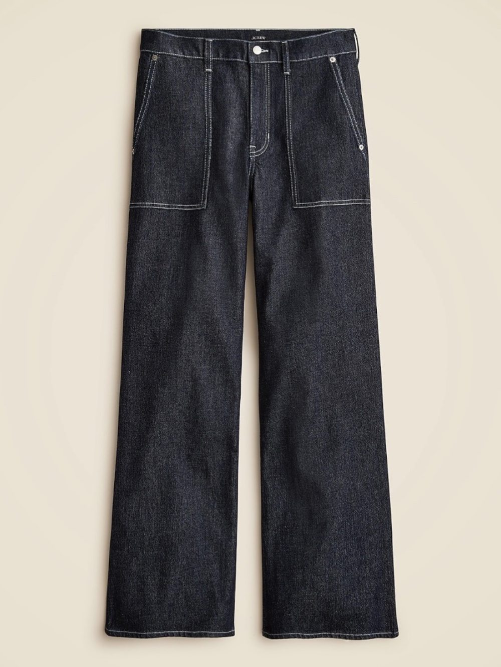 J. Crew Camp-Pocket Wide-Leg Indigo Wash Jean Size 29 - Picture 2 of 14